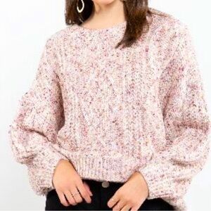 POL Sweater Women’s Size S Speckled Oversized Textured Boho Casual
